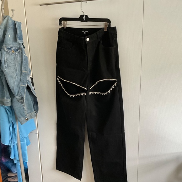 STEVE MADDEN TAYLOR JEAN  New BLACK  “30/31”  Western current style - Picture 6 of 11